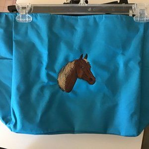 Port Authority Cruiser Bag Blue with Embroidered Horse